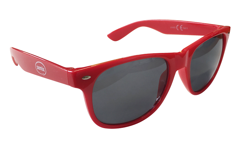 Brýle UV plastové sluneční - červená barva