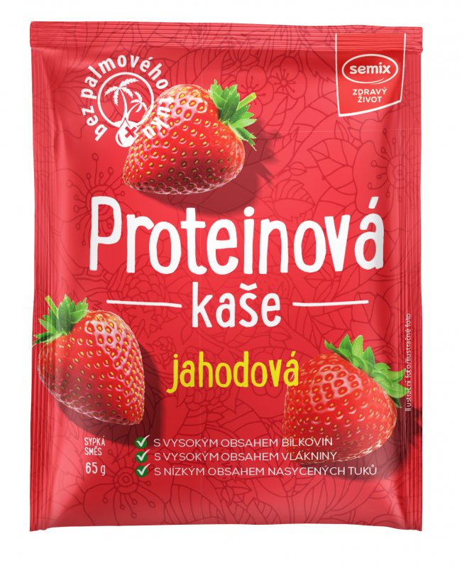 Proteinová jahodová kaše 65g od Semixu