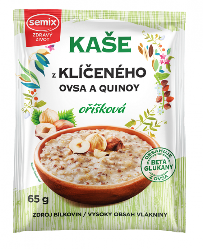 Kaše z klíčeného ovsa a quinoy oříšková bez lepku 65 g