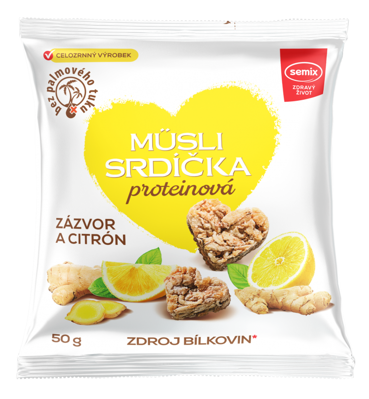 Proteinová srdíčka se zázvorem a citrónem 50 g