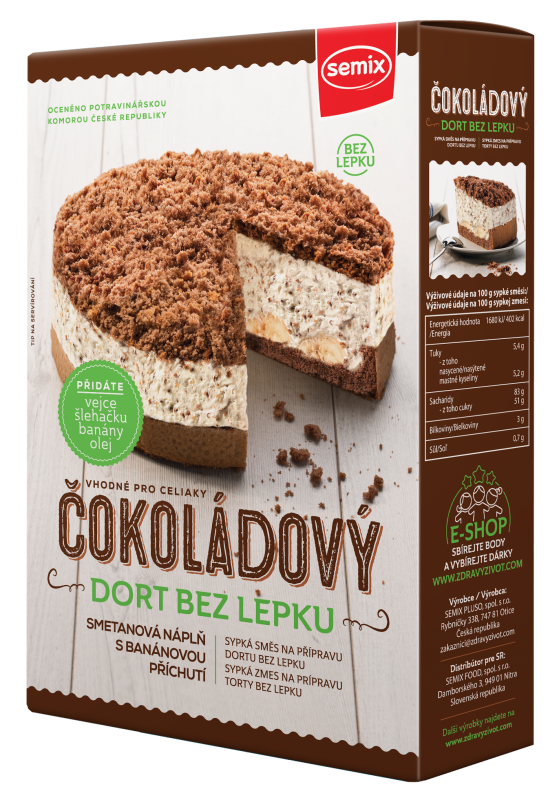 Směs na čokoládový dort bez lepku 430 g