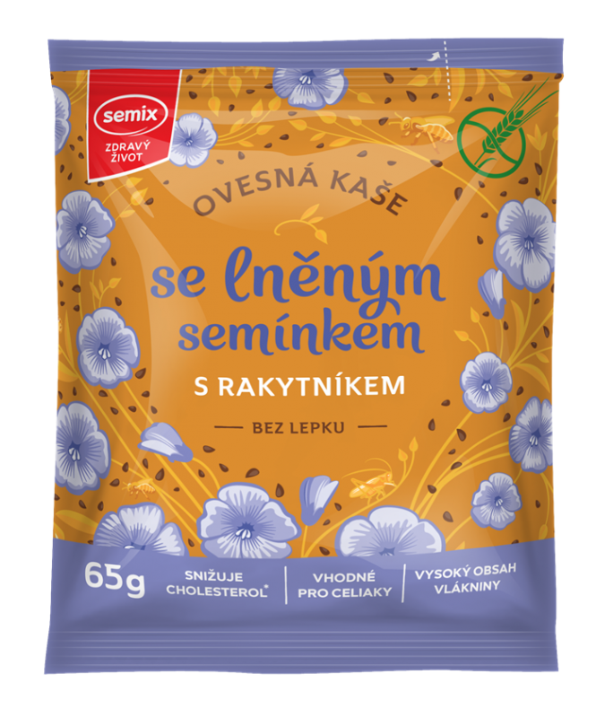 Ovesná kaše s rakytníkem a lněným semínkem bez lepku