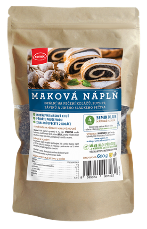 Maková náplň 600g od Semixu
