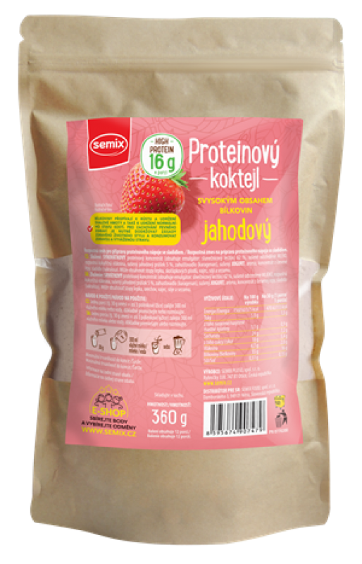 Proteinový koktejl jahodový 360 g