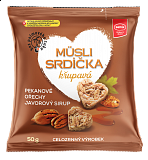 Müsli srdíčka s pekanovými ořechy a javorovým sirupem 50 g