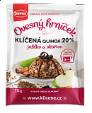 Ovesný bezlepkový hrníček s klíčenou quinoou, jablky a skořicí